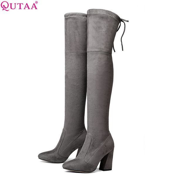 qutaa 2020 женщин старше колено высокие сапоги короткие плюшевые внутри keep warm winter fashion sexy копыто пяток женщин boots размер 34-43, Black
qutaa 2020 женщин старше колено высокие сапоги короткие плюшевые внутри keep warm winter fashion sexy копыто пяток женщин boots размер 34-43, Black