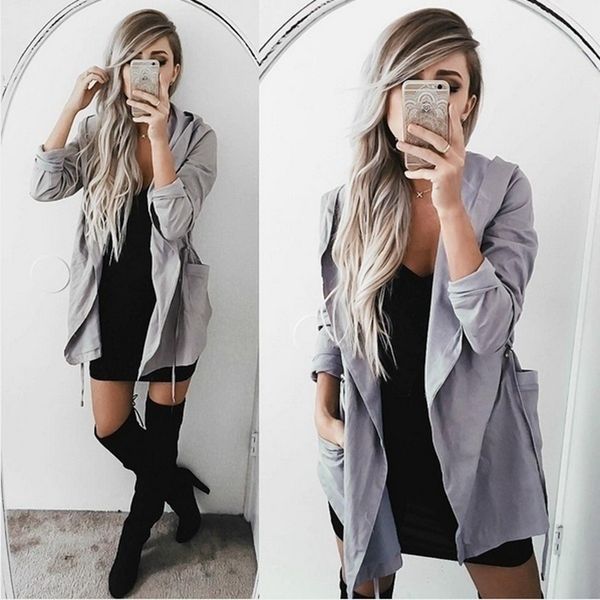 litthing 2019 spring new chic fashion women jaket casual blusa femme medium length ladies coats bind belt plus size 5xl, Tan;black
litthing 2019 spring new chic fashion women jaket casual blusa femme medium length ladies coats bind belt plus size 5xl, Tan;black