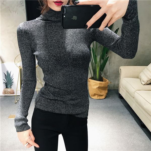women designer sweater woman sweaters new glitter turtleneck women sweater elasticity s slim jumper autumn winter basic female sweater, White;black
women designer sweater woman sweaters new glitter turtleneck women sweater elasticity s slim jumper autumn winter basic female sweater, White;black