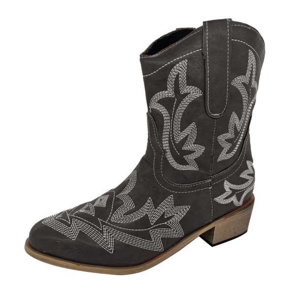 pointed toe shoes embroidery botas mujer faux leather cowgirl ankle boots for women wedge high heel boots western 2019, Black
pointed toe shoes embroidery botas mujer faux leather cowgirl ankle boots for women wedge high heel boots western 2019, Black