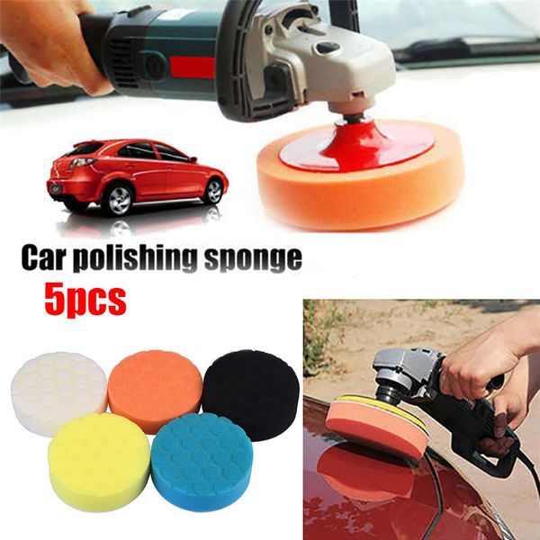 

car maintenance sponge tool 5pcs 3inch/4inch/5inch/6inch/7inch car polishing sponge waxing foam buffing pad auto polisher tool