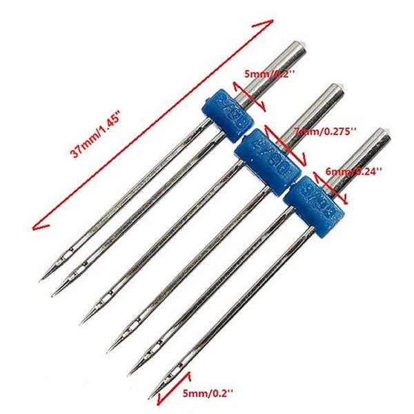3pcs/set size 2mm 3mm 4mm steel twin double needle sewing machine needles pins cloth decor needlework knitting fittings needles, Black
3pcs/set size 2mm 3mm 4mm steel twin double needle sewing machine needles pins cloth decor needlework knitting fittings needles, Black