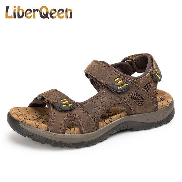 liberqeen 2020 new men sandals summer leisure outdoor beach men casual shoes high 45quality genuine leather sandals men's sandal y20070, Black
liberqeen 2020 new men sandals summer leisure outdoor beach men casual shoes high 45quality genuine leather sandals men's sandal y20070, Black