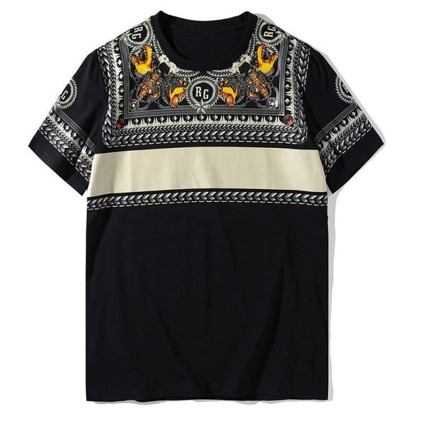 summer cotton mens designer t shirt soft short sleeves fashion trend men women print black tees, White;black
summer cotton mens designer t shirt soft short sleeves fashion trend men women print black tees, White;black