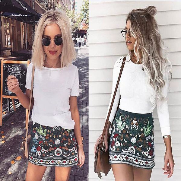2019 fashion women summer floral print casual summer straight short mini high waist skirt, Black
2019 fashion women summer floral print casual summer straight short mini high waist skirt, Black