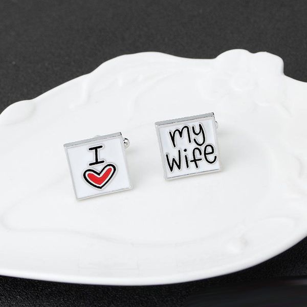 new arrival i love my wife cuff links men shirt charm cufflinks wedding party jewelry ing, Silver
new arrival i love my wife cuff links men shirt charm cufflinks wedding party jewelry ing, Silver
