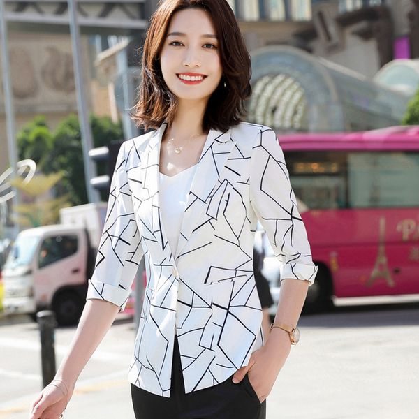 coat and jacket women 2020 summer new printed half sleeve slim fitted white cardigan blazer femme autumn blaser femminio, White;black
coat and jacket women 2020 summer new printed half sleeve slim fitted white cardigan blazer femme autumn blaser femminio, White;black