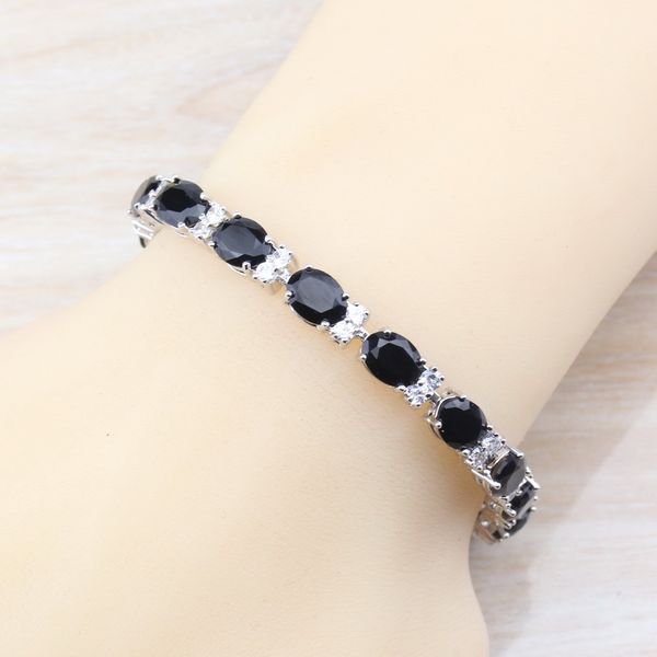 2019 selling black cubic zirconia link bracelet 925 sterling silver jewelry for women costume adjustable lengt 20.5cm
2019 selling black cubic zirconia link bracelet 925 sterling silver jewelry for women costume adjustable lengt 20.5cm