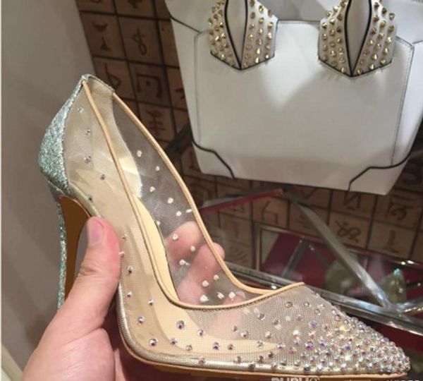 Fashion Sexy Women Pumps Peep Toe Crystal Buckle Strap Party/Wedding shoes Golden Air Mesh See-through Ankle Strap #9022
Fashion Sexy Women Pumps Peep Toe Crystal Buckle Strap Party/Wedding shoes Golden Air Mesh See-through Ankle Strap #9022