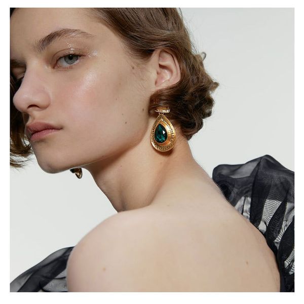 jouval fashion big crystal drop earrings for women gold square water drop dangle earings female vintage eardrop jewelry, Silver
jouval fashion big crystal drop earrings for women gold square water drop dangle earings female vintage eardrop jewelry, Silver