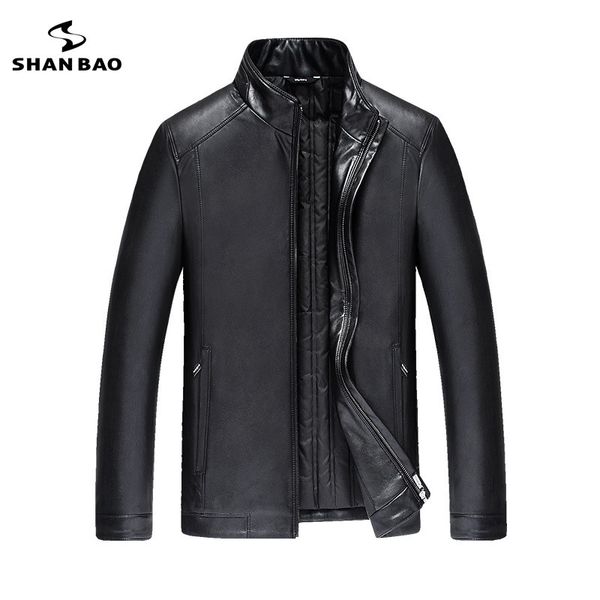 2018 winter thick warm leather down jacket business casual youth men's slim leather jacket zipper pocket fashion coat, Black
2018 winter thick warm leather down jacket business casual youth men's slim leather jacket zipper pocket fashion coat, Black