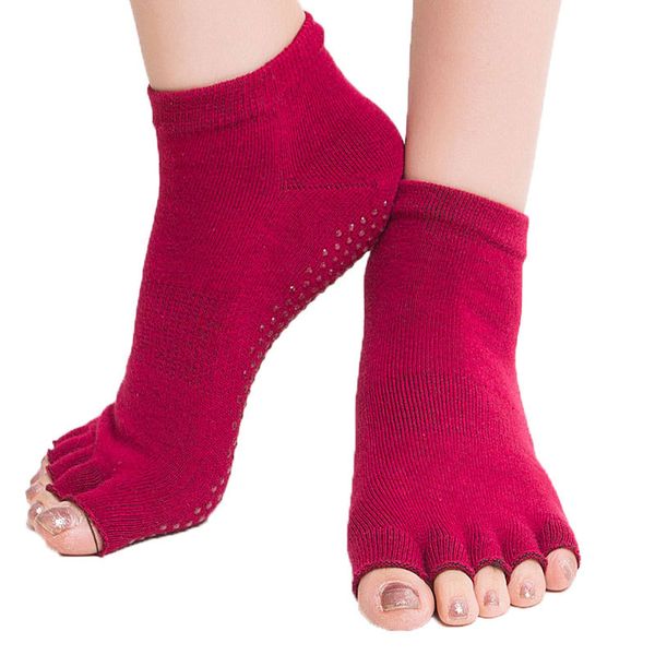 women's sports yoga socks anti-slip open five fingers silicone non-slip 5 toe socks ballet gym fitness sports dance cotton, Black
women's sports yoga socks anti-slip open five fingers silicone non-slip 5 toe socks ballet gym fitness sports dance cotton, Black