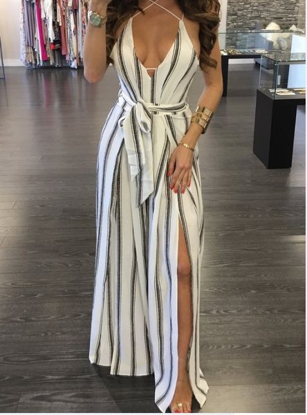 women v-neck bodycon romper cocktail party bandage jumpsuit loose ladies striped jumpsuits, Black;white
women v-neck bodycon romper cocktail party bandage jumpsuit loose ladies striped jumpsuits, Black;white