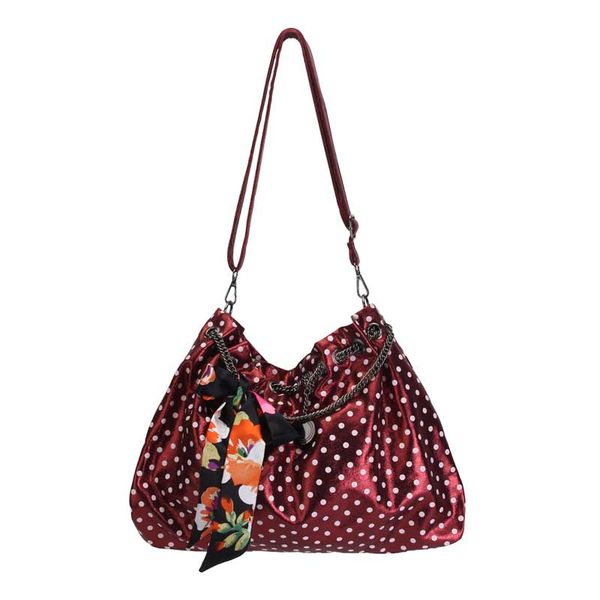 angel kiss lightweight women shimmery handbag lady shoulder bagspurse with scarf decoration chain handles and fabric long strap
angel kiss lightweight women shimmery handbag lady shoulder bagspurse with scarf decoration chain handles and fabric long strap