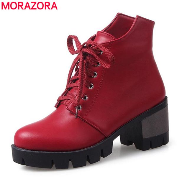 morazora college style 2020 spring autumn ankle boots women shoes lace-up high heels boots large size 34-43 platform, Black
morazora college style 2020 spring autumn ankle boots women shoes lace-up high heels boots large size 34-43 platform, Black