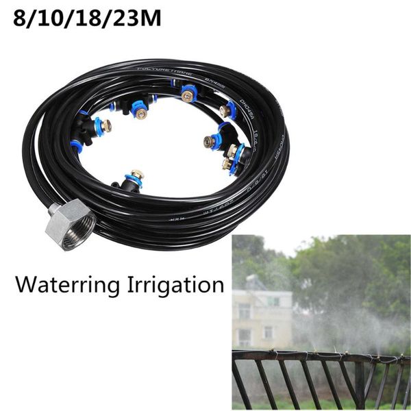 outdoor 8/10/18/23m mist coolant system water sprinkler garden patio greenhouse plants cooling spray hose watering kits 1/2
outdoor 8/10/18/23m mist coolant system water sprinkler garden patio greenhouse plants cooling spray hose watering kits 1/2