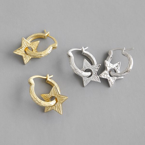 925 sterling silver star hoop earrings for women cute korean piercing earings fashion jewelry 2020 ladies party jewellery, Golden;silver
925 sterling silver star hoop earrings for women cute korean piercing earings fashion jewelry 2020 ladies party jewellery, Golden;silver