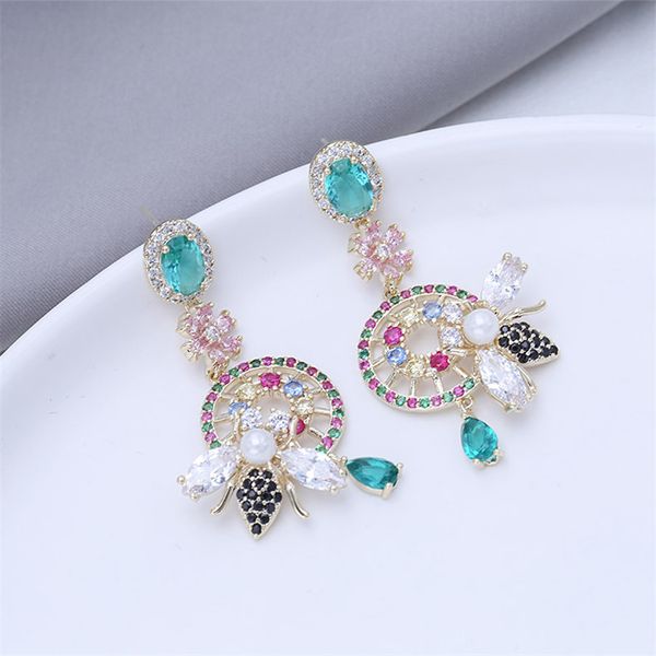 fashion- bee flower for women earrings sweet romantic valentine's day gifts brand designer wedding jewelry drop earring, Silver
fashion- bee flower for women earrings sweet romantic valentine's day gifts brand designer wedding jewelry drop earring, Silver