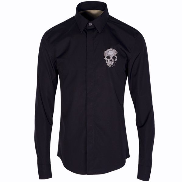 cloth cross embroidery bone men long sleeve shirt brand shirt male brand factory men's wear, White;black
cloth cross embroidery bone men long sleeve shirt brand shirt male brand factory men's wear, White;black
