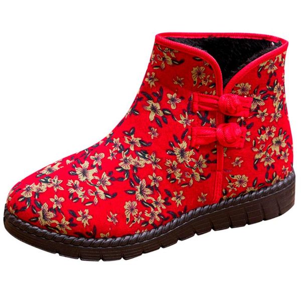 women's plus velvet warm casual buckle cotton shoes women's waterproof chinese national style suede snow boots, Black
women's plus velvet warm casual buckle cotton shoes women's waterproof chinese national style suede snow boots, Black