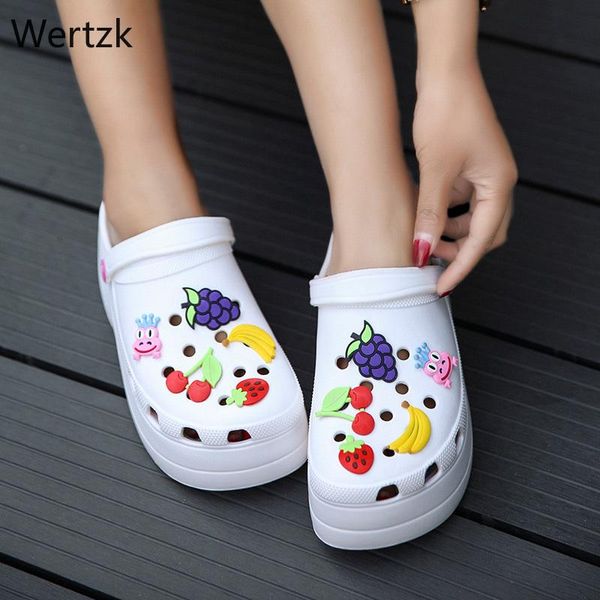 summer women clogs platform garden sandals cartoon fruit slippers slip on for girl beach shoes fashion slides outdoor, Black
summer women clogs platform garden sandals cartoon fruit slippers slip on for girl beach shoes fashion slides outdoor, Black