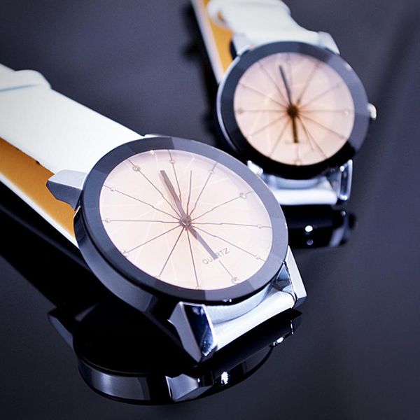 men and women leather band wristwatches round pointer quartz watch lovers clock, Slivery;brown
men and women leather band wristwatches round pointer quartz watch lovers clock, Slivery;brown