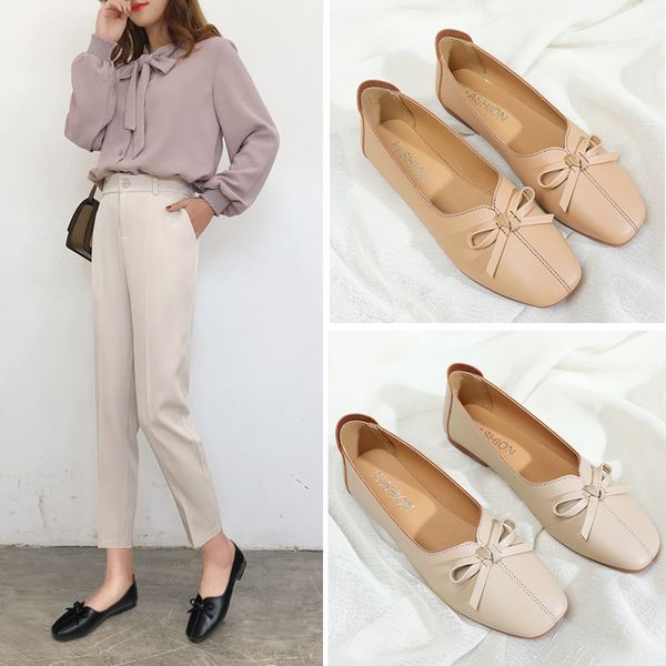 new korean fashion wild square bow shoes women's shoes comfortable shallow mouth college wind british wind flat, Black
new korean fashion wild square bow shoes women's shoes comfortable shallow mouth college wind british wind flat, Black