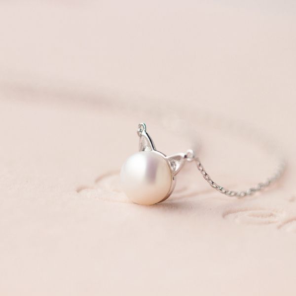 s925 silver necklace pendant female sen sweet artificial pearl cat cute kitten necklace, Black
s925 silver necklace pendant female sen sweet artificial pearl cat cute kitten necklace, Black