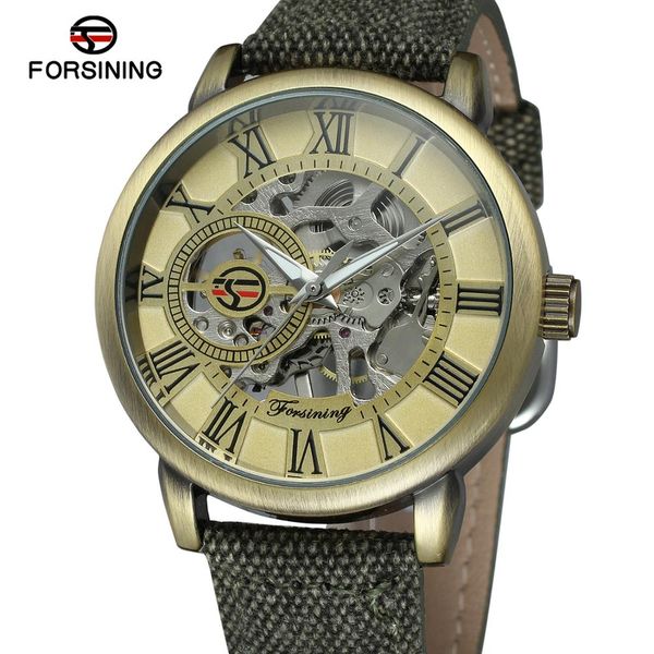 2019 new forsining men watch skeleton mechanical hand wind canvas strap stylish roman numbers vogue wristwatch men's watches, Slivery;brown
2019 new forsining men watch skeleton mechanical hand wind canvas strap stylish roman numbers vogue wristwatch men's watches, Slivery;brown
