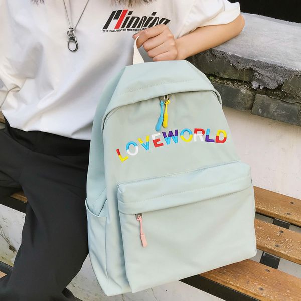difa new rainbow color embroidered waterproof nylon women backpack female school bag for teenage girls travel backpack mochila
difa new rainbow color embroidered waterproof nylon women backpack female school bag for teenage girls travel backpack mochila