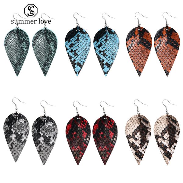 fashion design pu leather dangle earrings for women snake skin pattern light weight leaf leather hook earrings jewelry gifts, Golden
fashion design pu leather dangle earrings for women snake skin pattern light weight leaf leather hook earrings jewelry gifts, Golden