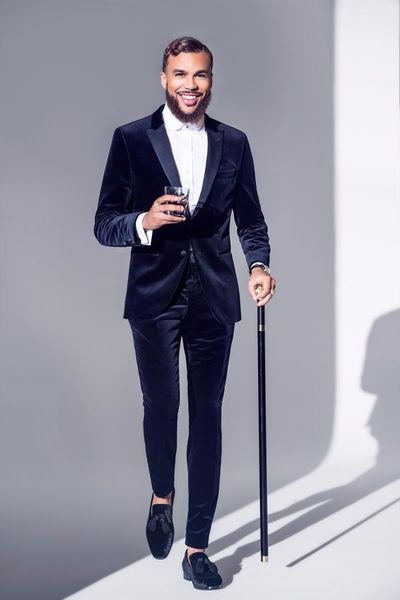 classic velveteen peak lapel wedding tuxedos slim fit suits for men groomsmen suit two pieces prom formal suits (jacket+pants+tie) 690, Black;gray
classic velveteen peak lapel wedding tuxedos slim fit suits for men groomsmen suit two pieces prom formal suits (jacket+pants+tie) 690, Black;gray