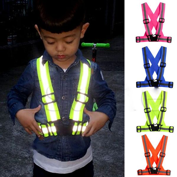 children safety adjustable safety security high visibility reflective vest jacket highlight for night riding cycling sports
children safety adjustable safety security high visibility reflective vest jacket highlight for night riding cycling sports