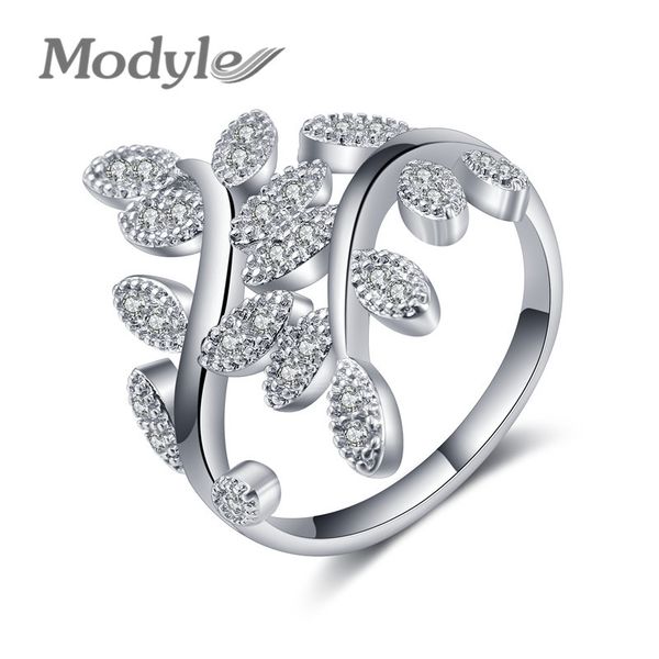 vagzeb white gold color sparkling leaves silver jewelry cubic zirconia ring for women, Slivery;golden
vagzeb white gold color sparkling leaves silver jewelry cubic zirconia ring for women, Slivery;golden