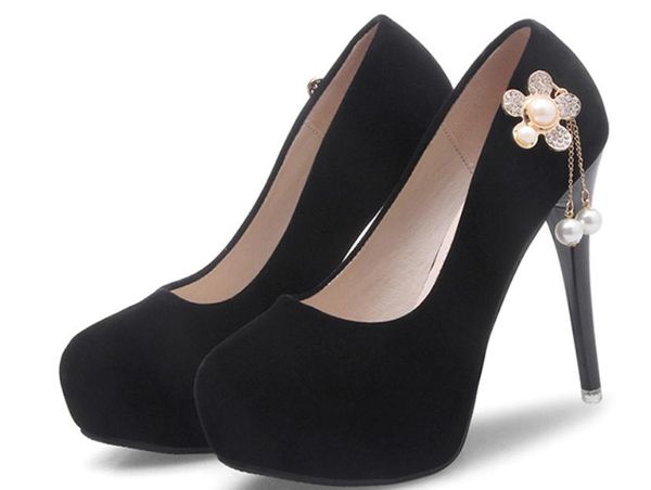 2019 women's shoes in spring and autumn with new style high heel fine heel round head waterproof table suede @nm652, Black
2019 women's shoes in spring and autumn with new style high heel fine heel round head waterproof table suede @nm652, Black