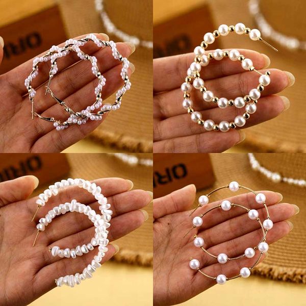 ifmia new fashion pearl hoop earrings for women gold color simple 2020 trendy wedding jewelry simple big bridal earring brincos, Golden;silver
ifmia new fashion pearl hoop earrings for women gold color simple 2020 trendy wedding jewelry simple big bridal earring brincos, Golden;silver