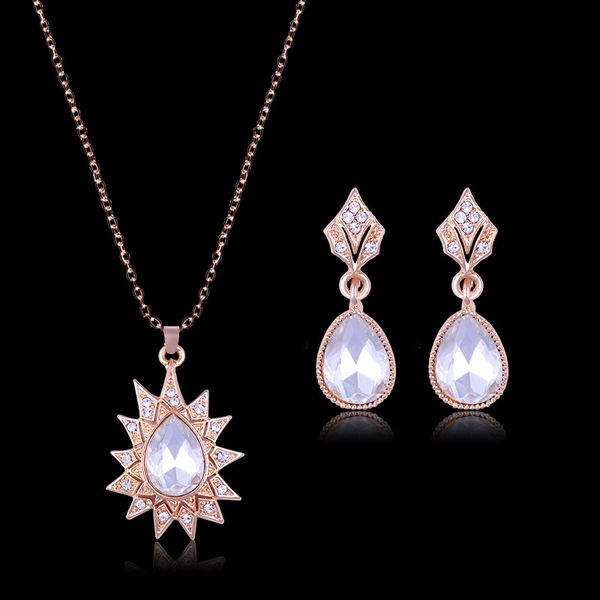 popular diamond-studded water drop alloy earring necklace set bride suit jewelry set, Silver
popular diamond-studded water drop alloy earring necklace set bride suit jewelry set, Silver