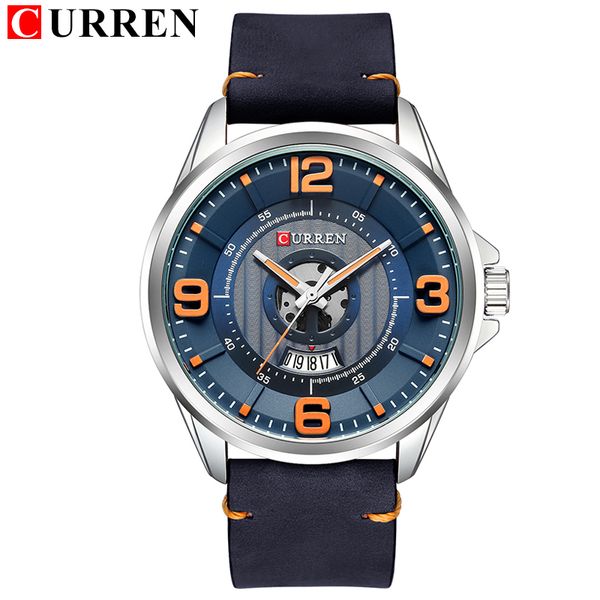 mens watches brand curren leather wristwatch analog army quartz time man waterproof clock fashion relojes hombre, Slivery;brown
mens watches brand curren leather wristwatch analog army quartz time man waterproof clock fashion relojes hombre, Slivery;brown