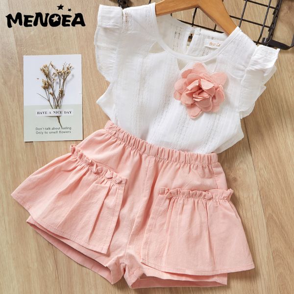 menoea girls clothing sets fashion girls clothes casual sleeveless white t-shirt+pink shorts suit 2pcs summer kids clothing sets t200526
menoea girls clothing sets fashion girls clothes casual sleeveless white t-shirt+pink shorts suit 2pcs summer kids clothing sets t200526