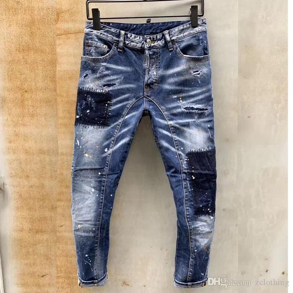 2019 jeans de designer pour hommes men denim black jeans embroidery pants fashion holes trousers italy size 44-52, Blue
2019 jeans de designer pour hommes men denim black jeans embroidery pants fashion holes trousers italy size 44-52, Blue