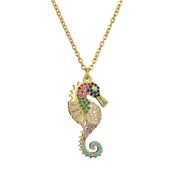 gold/silver color chain women men necklace colourful cz stone seahorse pendant necklace female party jewelry gift
gold/silver color chain women men necklace colourful cz stone seahorse pendant necklace female party jewelry gift