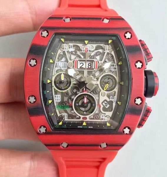 Famou brand wi luxury men eta 7750 automatic chronograph watche red rubber carbon fiber ca e date modern men wri twatch chri tma gift
Famou brand wi luxury men eta 7750 automatic chronograph watche red rubber carbon fiber ca e date modern men wri twatch chri tma gift