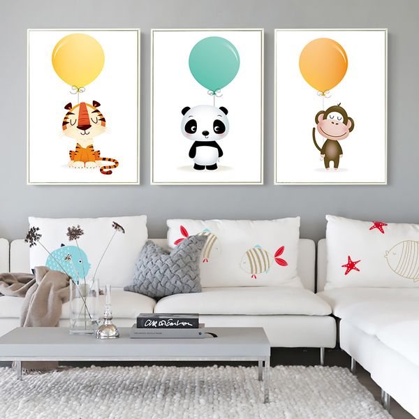 nordic minimalist watercolor balloon panda monkey tiger animal canvas painting art print poster picture child bedroom home decor
nordic minimalist watercolor balloon panda monkey tiger animal canvas painting art print poster picture child bedroom home decor