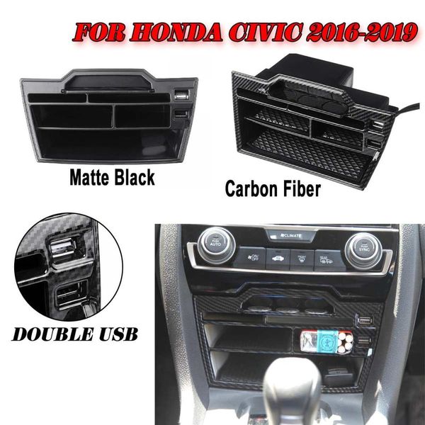 abs double usb carbon fiber inner car center console cellphone card multi function storage box for for civic 2016-2019 lhd
abs double usb carbon fiber inner car center console cellphone card multi function storage box for for civic 2016-2019 lhd