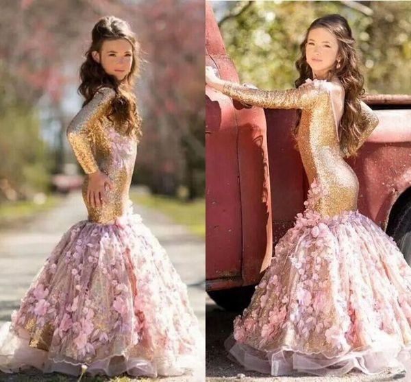 sparkly gold sequined sheer long sleeves mermiad flower gilr dress appliqued princess birthday patry gown girl forma pageant dresses, White;blue
sparkly gold sequined sheer long sleeves mermiad flower gilr dress appliqued princess birthday patry gown girl forma pageant dresses, White;blue