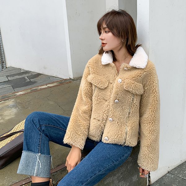 smpevrg autumn winter lady thick jacket women coat long wool turn-down collar coat female short cardigan soft warm overcoats top, Black
smpevrg autumn winter lady thick jacket women coat long wool turn-down collar coat female short cardigan soft warm overcoats top, Black