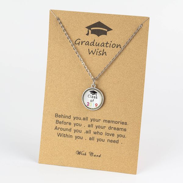 yishan sliver 2019 memories stainless steel graduation season series card necklace student women statement necklace jewelry gift, Silver
yishan sliver 2019 memories stainless steel graduation season series card necklace student women statement necklace jewelry gift, Silver