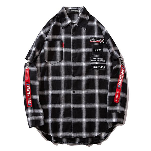 ins hip hop street card letter print separable short-sleeved shirt curved casual plaid men and women couple long-sleeved shirt, White;black
ins hip hop street card letter print separable short-sleeved shirt curved casual plaid men and women couple long-sleeved shirt, White;black