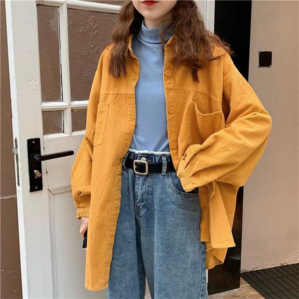 new 2020 korean style shirt women vintage shirt corduroy purple long-sleeved shir retro corduroy, White
new 2020 korean style shirt women vintage shirt corduroy purple long-sleeved shir retro corduroy, White