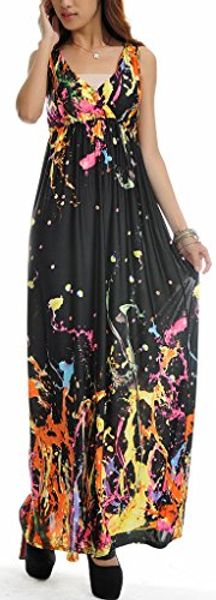 qzunique women's plus size v-neck sleeveless elastic waist bohemian beach dress maxi dress, Black;gray
qzunique women's plus size v-neck sleeveless elastic waist bohemian beach dress maxi dress, Black;gray